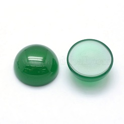 Natürlich gefärbte und erhitzte grüne Onyx-Achat-Cabochons&nbsp;G-P393-R42-12mm