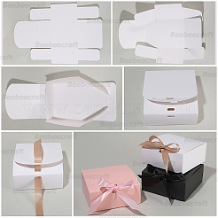 Faltbare Geschenkschachteln aus Papier mit Schleife&nbsp;CON-WH20001-11A-03
