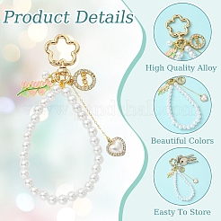 Décorations de pendentif en perles en plastique abs&nbsp;HJEW-YW00458