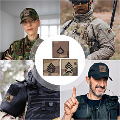 6 Stück 3 Stile Polyester Epaulette Camouflage&nbsp;PATC-FH0001-27B