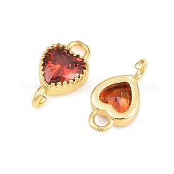 Herzanhänger aus Messing mit Zirkonia-Pavé&nbsp;KK-K340-49G-07