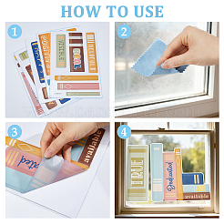 6 autocollant de fenêtre en PVC&nbsp;DIY-WH0591-337
