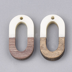 Pendentifs en bois de résine et de noyer&nbsp;RESI-S358-08B