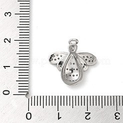 Pendenti in zirconi cubici trasparenti in micro pavè di ottone&nbsp;KK-U005-04A-P