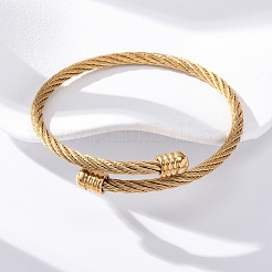 Pulseras de torsión de acero inoxidable 304 para mujer&nbsp;BJEW-G584-18G