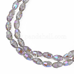 Galvanisieren transparente Glasperlen Stränge&nbsp;EGLA-N002-35