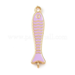 Ciondoli a forma di pesce in ottone smaltato&nbsp;KK-L255-15G