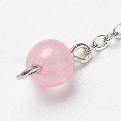 Chakra natürliches Rosenquarz Wünschelrutenpendel&nbsp;G-F516-01C