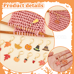 24 pièces 12 styles de décorations de pendentif en alliage d'émail&nbsp;HJEW-PH01903