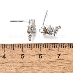 Ohrstecker aus Messing mit Zirkonia&nbsp;KK-Q048-14P
