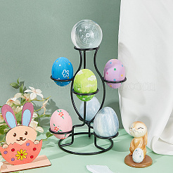 Présentoirs pour œufs de Pâques en fer à 7 fente&nbsp;ODIS-WH0058-21B-EB