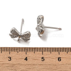 Ohrstecker-Beschläge aus Messing mit Gestellbeschichtung und Zirkonia&nbsp;KK-G487-08P