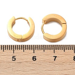 Boucles d'oreilles créoles en acier inoxydable 304 à effet poli&nbsp;EJEW-M001-40C-G
