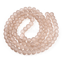 Fili di perline di vetro trasparenti per pitturare&nbsp;GLAA-S031-4mm-26-A