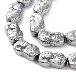 Fili di perline di ematite sintetica non magnetica elettrolitica&nbsp;G-F767-03G