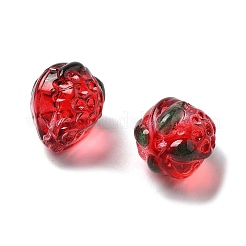 Perline di vetro smaltate trasparenti fragola&nbsp;LAMP-V001-05C