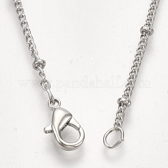 Fabbricazione della collana della catena del bordo del ferro rivestita di ottone&nbsp;MAK-T006-01P