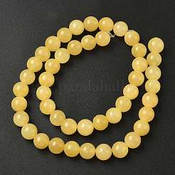 Natürliche gelbe Jade Perlenstränge&nbsp;G-K121-01-8mm