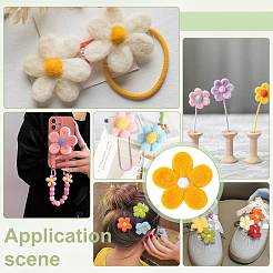 8 pieza de accesorio para disfraz de tela de fieltro de lana con forma de margarita&nbsp;AJEW-PH0008-82B