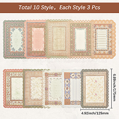 3 Set rechteckige Scrapbook-Papierblöcke aus Spitze&nbsp;AJEW-GF0011-02