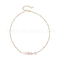 Collier pour femme composé d'un pendentif en perles de culture d'eau douce naturelles&nbsp;NJEW-JN05937-02