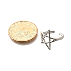 Offene Manschettenringe aus 304 Edelstahl für Damen&nbsp;RJEW-R010-05S
