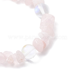 Braccialetti elastici con perline di quarzo naturale&nbsp;BJEW-JB12305