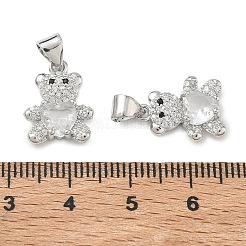 Breloques en laiton avec zircone cubique de micro pave&nbsp;KK-K351-69P-01