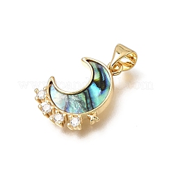 Pendentifs en laiton zircon cubique transparent&nbsp;CU-CBAF50C-03A-G