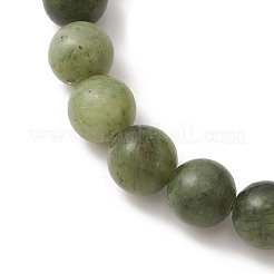 Stretch-Armbänder aus natürlicher chinesischer Jade mit runden Perlen für Damen&nbsp;X-BJEW-TA00282