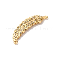 Verbindungsanhänger mit Mikropavé aus Messing mit durchsichtigen Zirkonia-Steinen&nbsp;KK-M294-28G