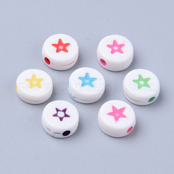 Perles acryliques blanches opaques&nbsp;MACR-S273-43