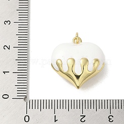 Pendentifs en laiton émaillé de placage de crémaillère&nbsp;KK-S366-05G