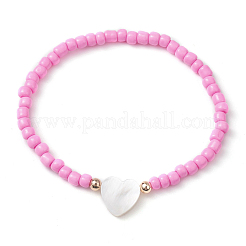 Stretch-Armbänder mit Glasperlen&nbsp;BJEW-MZ00127-03
