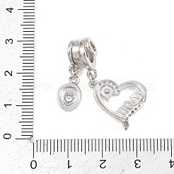 Pendenti in ottone con micro pavé di zirconi trasparenti per la festa della mamma&nbsp;KK-H268-06P-03