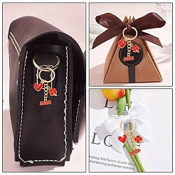 10 pendentif décoratif en alliage émaillé représentant un trèfle&nbsp;KEYC-YW00284