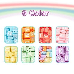 240 Stück 8 Farben undurchsichtige Acryl-Mehrstrang-Glieder&nbsp;MACR-YW0001-45
