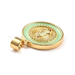 Ciondoli smaltato in ottone&nbsp;KK-P209-02G-10-RS