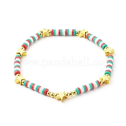 Ensembles de bracelets extensibles en perles d'argile polymère faites à la main&nbsp;BJEW-JB06353