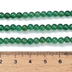Natürliche grüne Onyx Achat (gefärbt und erhitzt) Perlen Stränge&nbsp;G-C262-B06-4mm