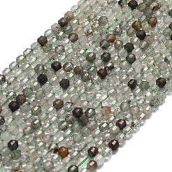 Verde naturale quarzo lodolite fili di perline&nbsp;G-A260-A01-01