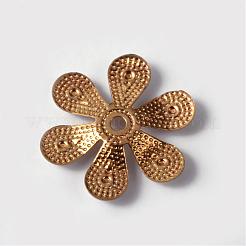 Blumen Messing Emaille-Perlen&nbsp;KK-K114-CM-G