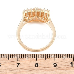 Anillos de dedo de circonita cúbica con micro pavé de latón para mujer&nbsp;LS-CU-CBAA973-04G