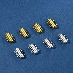 8 Satz 2 Farben 3-strängige Messing-Magnetschiebeverschlüsse&nbsp;KK-FS0001-60