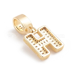 Pendentifs avec zircon cubiques à micro-pavés en laiton&nbsp;ZIRC-G165-13G-H