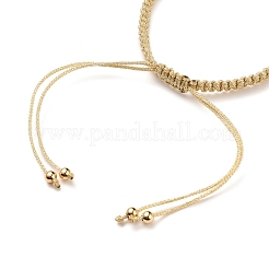 Fabricación de pulsera de cordón de poliéster trenzado ajustable&nbsp;AJEW-JB00760