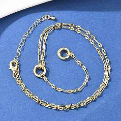 Collares de cadena y lazo de latón con detalles envejecidos&nbsp;NJEW-H087-06H-G