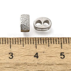925 Abstandshalter aus Sterlingsilber mit Mikropflaster und klarem Zirkonia&nbsp;STER-U006-17P