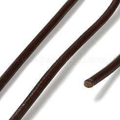 Cordon de perles rond en cuir de vachette&nbsp;OCOR-XCP0002-84