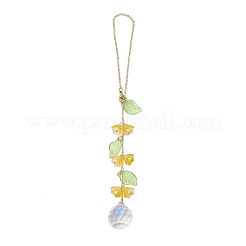 4 pz 4 colori fiore conchiglia perla rotonda perline appese acchiappasole&nbsp;HJEW-TA00292
